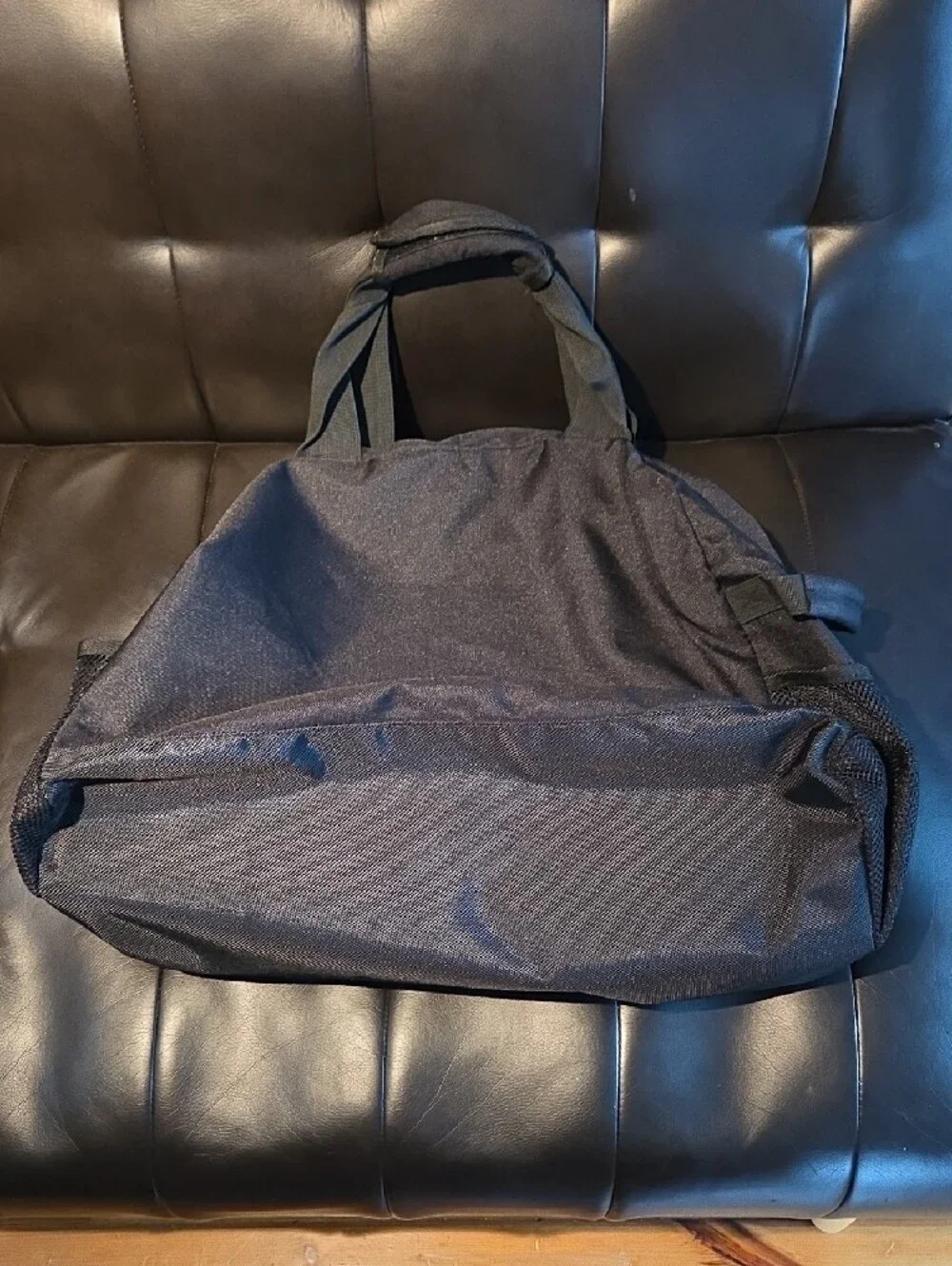 Jordan Black Quilted Front Duffel Bag